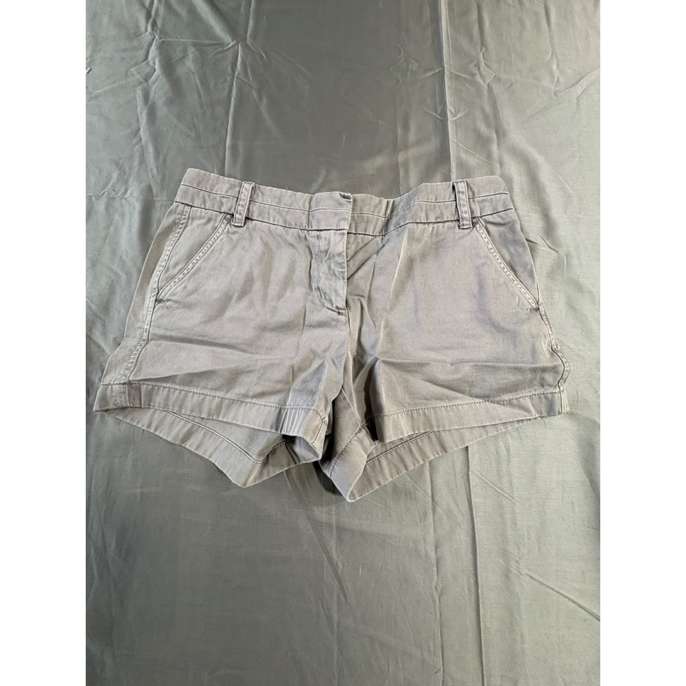 J.Crew Chino Shorts Womens 6 Gray Cotton Twill Casual Summer 82043